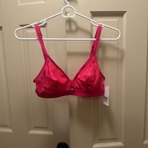 Lively Smooth Lace Bralette: Magenta - S